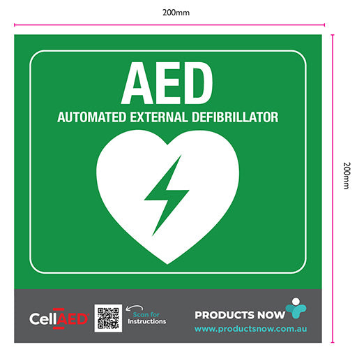 Large AED Location/Training Vinyl Sticker